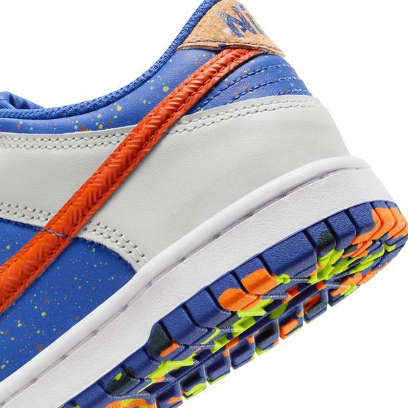 NEW NIKE kids dunk low splatter sneakers in photon dust/total orange-astronomy b - Picture 7 of 8